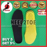 ●✠▦ tqw198 HEEL2TOE Shoe Insoles Foam Women Men Insole Sport Shoes Pad Sneaker Cushion Impact Absorb Sport Alas Tapak Kasut 运动鞋 鞋垫