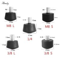 AMELY 3/8 1/4นิ้ว ขาตั้งกล้องยาง สกรู M8 กันลื่น แผ่นรองขาขาตั้งกล้อง อุปกรณ์เสริมกล้อง ยางหนามแหลม แผ่นรองพื้นขาเดียว Andoer/Benro/GITZO/Manfrotto