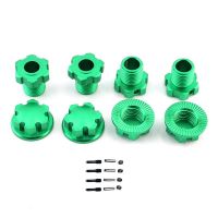 Splined Wheel Hex Hub Adapter 8654 for Traxxas 1/10 E-Revo 2.0 Maxx 1/8 Sledge Replacement RC Car Upgrade Parts Metal ,Red