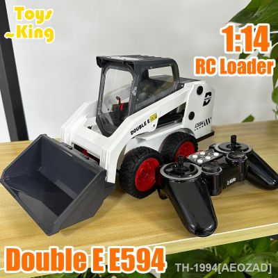 AEOZAD Double E E594 1:14 RC Truck Loader Cars Trucks Remote Control Engineering Vehicles Excavator Skid Steer Tractor Toy for Boy Gift