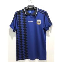 2022 2023 ล่าสุด เสื้อกีฬาแขนสั้น ลายทีมชาติฟุตบอล Argentina Away 94 AAA สไตล์วินเทจ ไซซ์ S-XXL