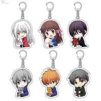 พวงกุญแจอะนิเมะ PERLER พวงกุญแจสองด้านลายการ์ตูน Somo Yuki Souma Kyo Honda Tohru ห่วงโซ่ห่วงพวงกุญแจอะคริลิค