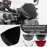 สำหรับ Trident 660 Flyscreen กระจกบังลมสำหรับมอเตอร์ไซค์ Trident660 2021-2023เลนส์หน้าจอด้านหน้าหักเหกระจกบังลม