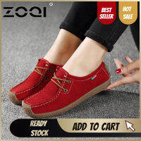 T&amp;KE ZOQI Slip Leather Womens Loafers Comfortable Flats MoccasMom Shoes Solid Lady Casual Shoe New Pregnant Footwear