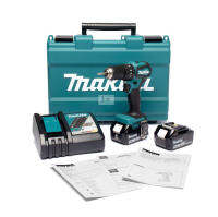 MAKITA DHP483RFE สว่านกระแทกไร้สาย 1/2  BL-Motor แบตตารี่ 18V 3Ah. x 2 ก้อน + แท่นชาร์ตเร็ว DC18RC