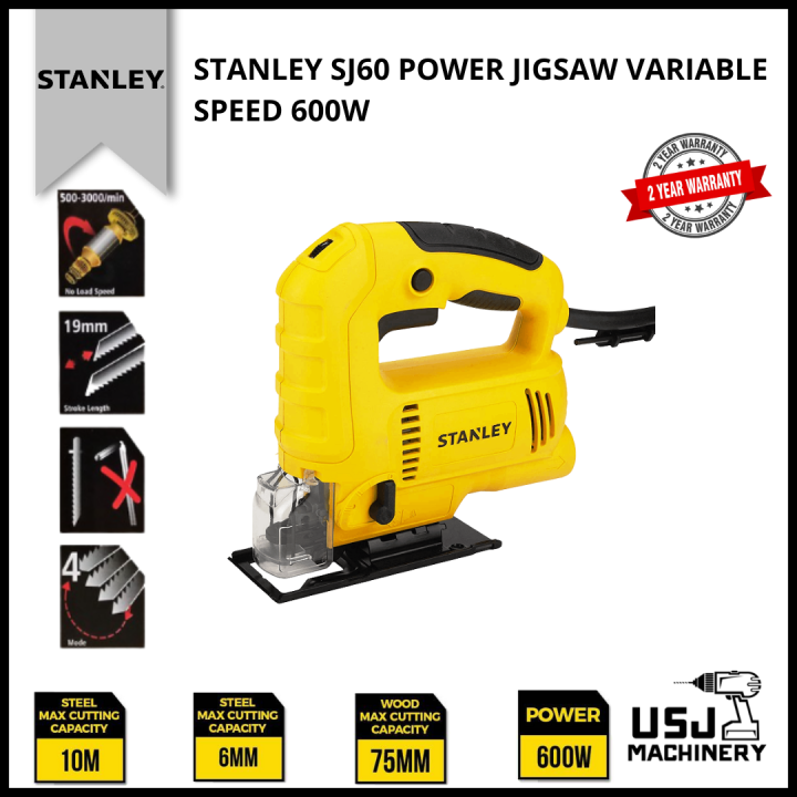STANLEY 600W Jigsaw For Wood and Metal SJ60 | 2 Years Warranty | Lazada