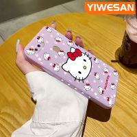 YIWESAN เคสสำหรับ A7 OPPO เคส A11K A12s A12 A5s ลายการ์ตูนเฮลโลคิตตี้สวยงามบางดีไซน์ใหม่เคสโทรศัพท์ป้องกันขอบสี่เหลี่ยมเคสนิ่มเคสปลอกซิลิโคนกันกระแทก