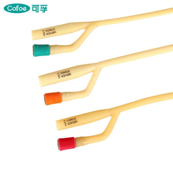 【5pcs】Cofoe 18Fr Sterilization Latex Foley Catheter Urine Tube Double ...