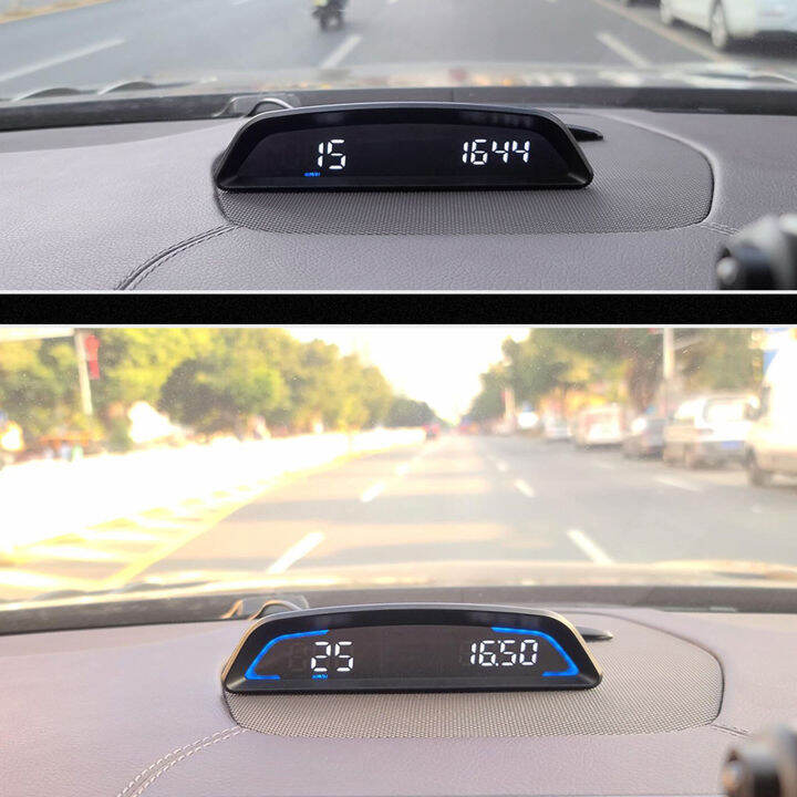 Cheap G6 HUD Speedometer Mileage With Ambient Light Alarm Set RPM MPH Car Head Up Display Digital Clock Altitude Meter USB Plug And Play GPS Compass