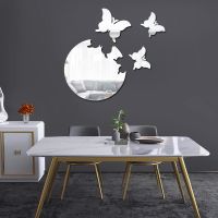 Mirror wall Stickers Butterfly flying acrylic bedroom room Home DIY decoration self-adhesive mirror wall stickers room decor
