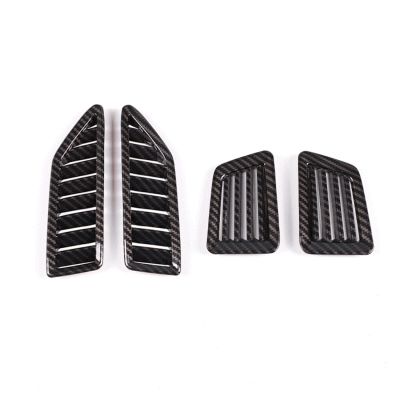 npuh Car Air Conditioning Dashboard Vent Cover Accessories for Ford Ranger 2015-2021 ABS Carbon Fiber
