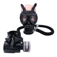 Air Pump Full Mask Type 87 Gas Mask Portable Electric Air Supply Rechargeable Long Tube Respirator Rubber Full Face Mask Formaldehyde Protection