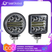 แท่งไฟไฟ Led 4 "102W 34Led 4800 LM 6000K สว่างเป็นพิเศษไฟ Flood Combo ทำงาน IP67กันน้ำสำหรับรถบรรทุก ATV SUV