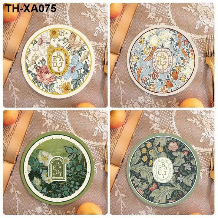 insulation-pad-painting-round-eat-mat-disposable-waterproof-and-oil-bowl-plate-glass