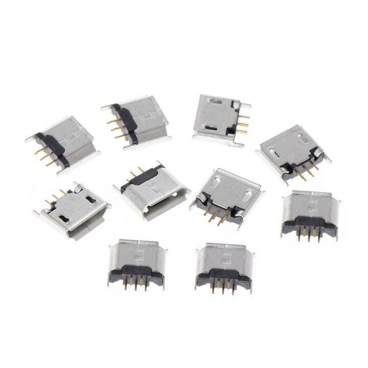 10 Pcs Micro Usb Type B Female Socket 180 Degree 5 Pin Smd Smt Soldering Jack Lazada Ph 3945