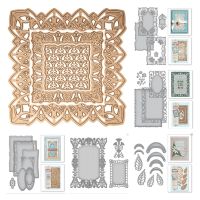 Leaf Square ตัด Dies Diy Scrapbooking Photo Album ตกแต่งลายนูน Papercard หัตถกรรม2023 New