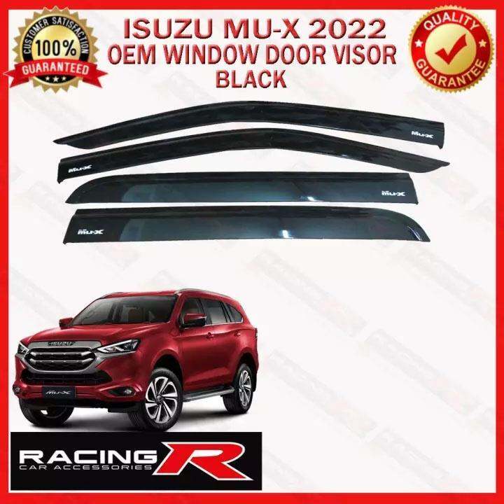 Isuzu MUX 2021 to 2023 OEM Window DOor Visor Black (Rain / Sun Visor ...