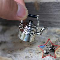 Livecity 1Pc Dollhouse Miniature Alloy Mini Old Kettle Kitchen 1:12 1:6 Kids Toy Gift