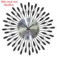 Crystal Sun Modern Style Silent Wall Clock 38X38cm, Living Room Office Home Wall Decoration