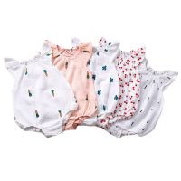 Baju Monyet Bayi Perempui Baru Lahir Musim Panas Baju Monyet Bayi Linen Katun Muslin Jumpsuit Baju Bermain Mode Baju Baju Baju Baju Bayi