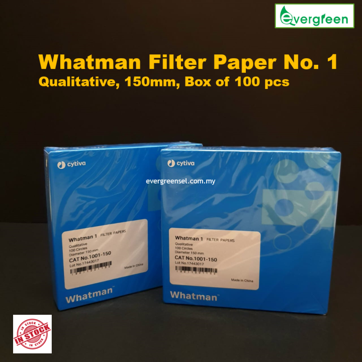 Whatman Filter paper Grade 1 Circles 150mm 100/pk for laboratory use