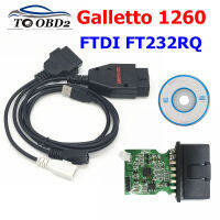 รุ่นใหม่ล่าสุด Galletto1260กะพริบ Eobdobdii ชิปเครื่องมือปรับแต่ง G Alletto 1260 FTDI ECU แฟลชเครื่องมือ Remap