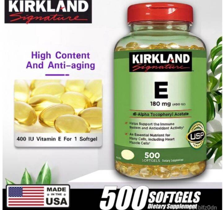 Kirkland Signature Vitamin E 400 I.U. 500 Softgels Lazada PH