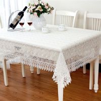 Corinada Lace Embroidery Tablecloth White Hollow Table Cloth Elegant Coffee Cover Wedding manteles de mesa rectangular Multi Size