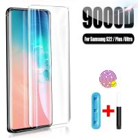 yqcx001 sell well - / 9000D UV Tempered Glass For Samsung Galaxy S22 S21 S20 Ultra FE Screen Protector S10 S8 S9 Note 20 10 9 8 Plus Utra S23 S21 S22