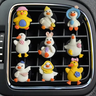 Lovely Duck Car Air Fresheners Vent Clips Car Diffuser Vent Clip Yellow duck Car Perfume Decoration
