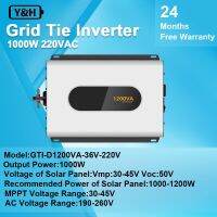 Y &amp; H 1000วัตต์ตารางผูกอินเวอร์เตอร์ที่มีเซ็นเซอร์จำกัดพลังงาน DC30-45V อินพุตภายนอกจอแอลซีดี AC220V เอาท์พุทสำหรับ30โวลต์36โวลต์แผงเซลล์แสงอาทิตย์