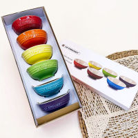 Authentic French Le Creuset Cool Color Rice Bowl 12cm Dessert Cereal Bowl Tableware Color Stoneware