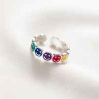 [COD] colorful face ring cute fresh fashion opening adjustable hand