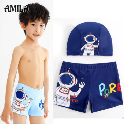 หมวกว่ายน้ำการ์ตูนเด็กผู้ชาย,กางเกงว่ายน้ำสำหรับเด็กชายน่ารักการ์ตูนญี่ปุ่นและเกาหลีใต้ชุดกางเกงขาสั้นเด็กตัวเล็ก