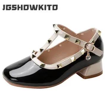 Girls hot sale leather pumps