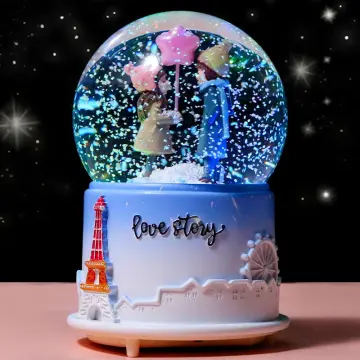 Cute Musical Crystal Snow Ball Gift for Couple - Lagan Gallery