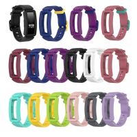 GSVZT คลาสสิค ทดแทน สายรัดข้อมือ กีฬา ซิลิโคน สำหรับ Fitbit Ace 2 Inspire HR สายคล้องข้อมือ สายนาฬิกา