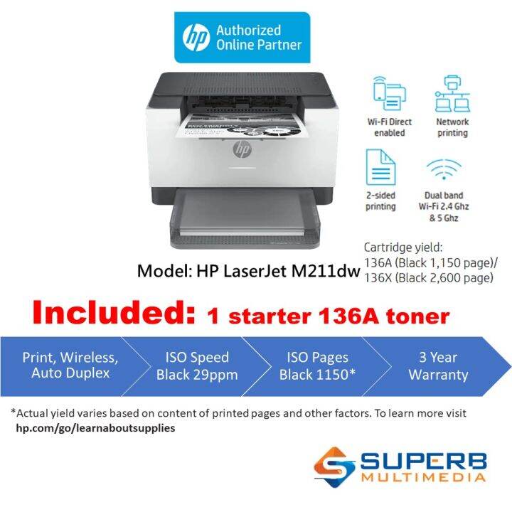 Hp Laserjet M211dw Printer Lazada 2209