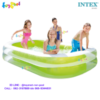 Intex ส่งฟรี สระน้ำเป่าลม สี่เหลี่ยม แฟมิลี่ 2.62x1.75x0.56 ม. สีเขียว รุ่น 56483