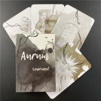 Aurnm Lenormand ไพ่ทาโรต์เกมกระดานคุณภาพสูงการทำนายรุ่นภาษาอังกฤษที่กั้นนิ้วทาเล็บวินเทจ