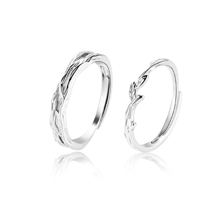cod-แหวนคู่-lizhi-แหวนเปิดบุคลิกภาพที่เรียบง่ายคู่หนึ่งแหวนอะคาเซียแฟชั่นสดขนาดเล็ก