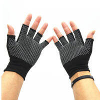 1 Pair Of Half Finger Breathable Riding Cycling MTB Hiking Fitness Knitted Antiskid Gloves