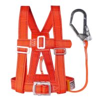 Aerial Work Safety Belt Outdoor Construction Lanyard Protective Survival Fall Belt with Hook Rope Fall Protection