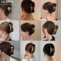 MIAOYA Fashion Jewelry Shop เครื่องประดับผมกุหลาบอินเทรนด์สำหรับนักเรียน กิ๊บติดผมโลหะมุกสำหรับผู้หญิง ของขวัญวันเกิดที่สวยงาม