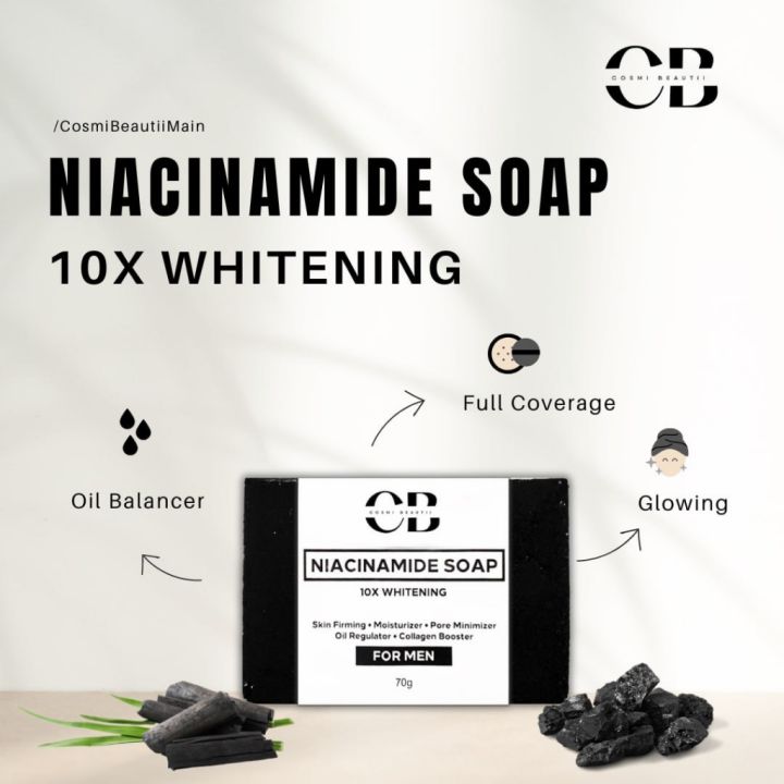 CICI MART CB Niacinamide 10x Whitening Soap For Men, All Skin Types.Oil ...