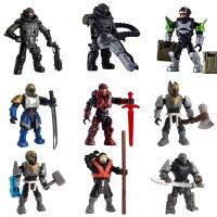 Mega Bloks ของเล่นหุ่นแอคชั่นทหาร Halo บล็อกอาคารประกอบชุดมินิเกมโมเดลตกแต่งของขวัญของเล่นสำหรับ