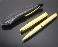ปากกาปากกาลูกบอลกลิ้งจระเข้ขนาดเล็กกระเป๋าดำ Convience 9ซม. สีดำทองแดงสีทองสีเงินมี6สีให้เลือก