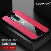 LEEWINDA เคสโทรศัพท์ OnePlus 8 Pro,การต่อสู้สามแบบผ้าเกราะขอบนิ่มกันกระแทกฝาหลัง