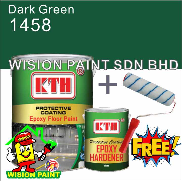 1458 dark green / KTH EPOXY ( 5L ) + ( FREE 7