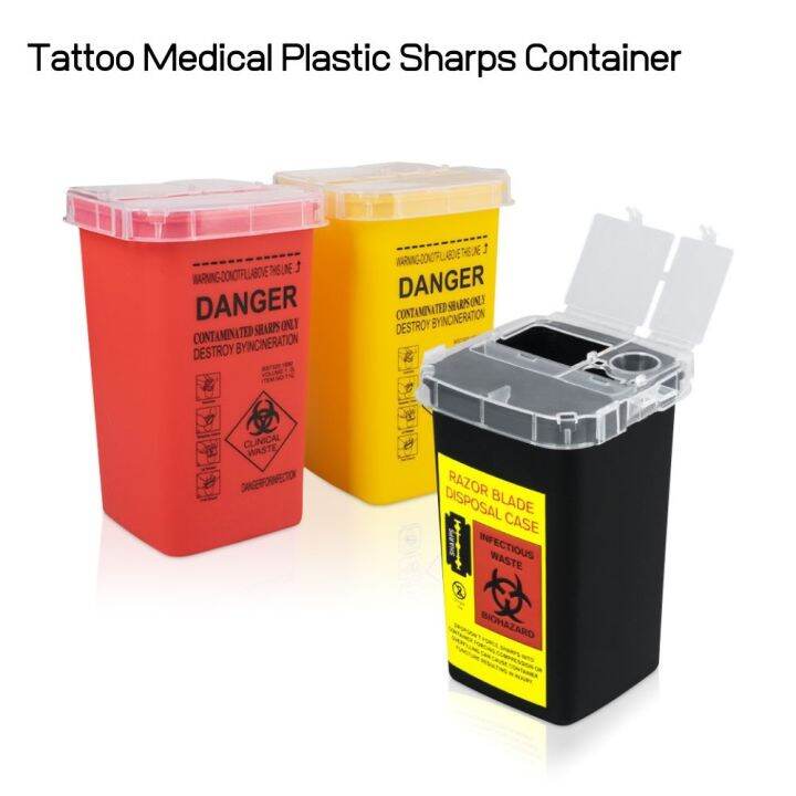 Tattoo Medical Plastic Sharps Container Permanent Makeup Needle Blades